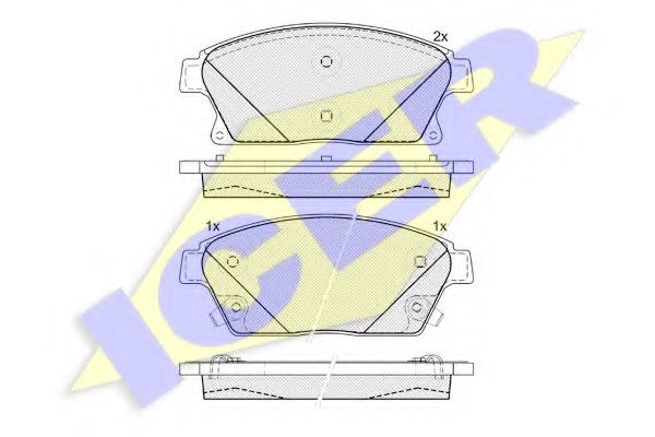 181939202 ICER КОЛОДКИ ТОРМ. Chevrolet CRUZEORLANDO 09OP