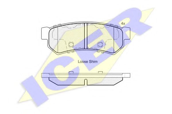 182058 ICER колодки торм.зад. Lacetti