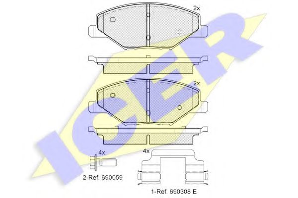 182110 ICER колодки торм.пер. Fabia II/Polo