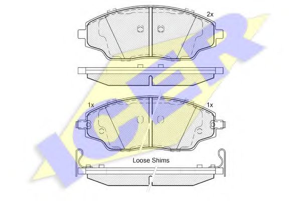 182167 ICER колодки торм.пер. Chevrolet Aveo 11-