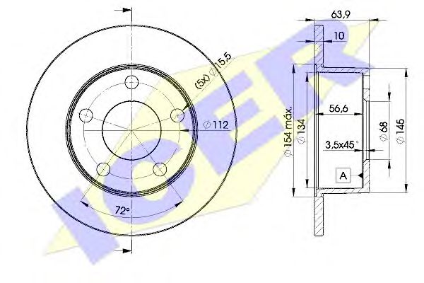 78BD40602 ICER Тормозной диск