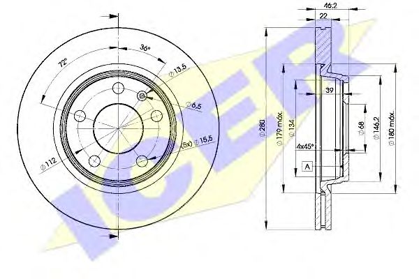 78BD53012 ICER Тормозной диск