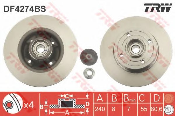 DF4274BS LUCAS TRW/ZF RUSSIA      RENAULT CLIO III, MEGANE II TRW DF4274BS