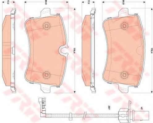 GDB1866 LUCAS TRW/ZF RUSSIA Колодки тормозные дисковые gdb1866