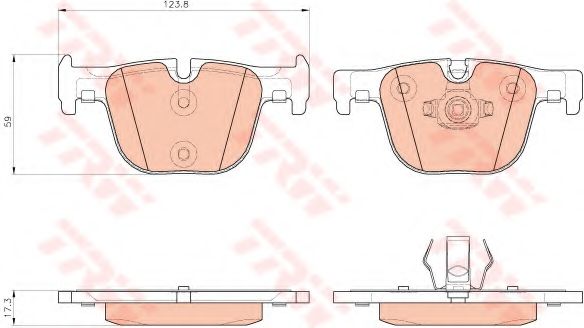 GDB1937 LUCAS TRW/ZF RUSSIA Колодки тормозные BMW 3 F3031343580 11-4 F3233368283 12- задние