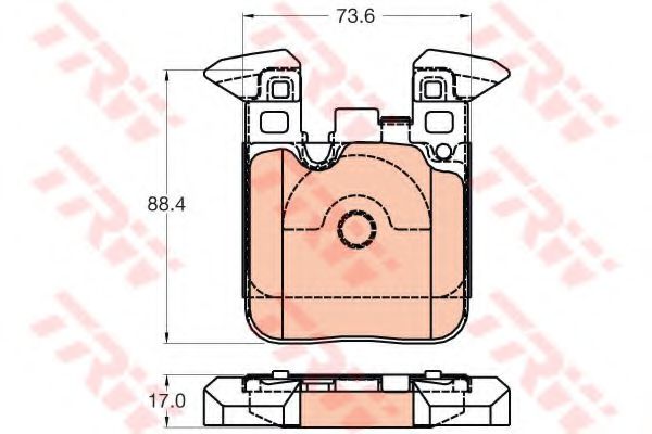 GDB2028 LUCAS TRW/ZF RUSSIA Колодки тормозные BMW F202130358031 (со спорт.пакетом) задние