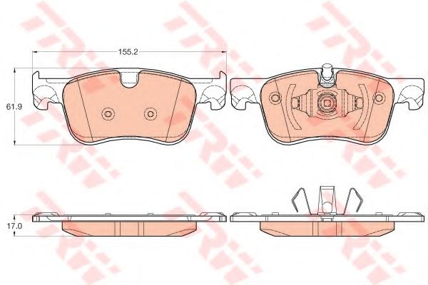 GDB2062 LUCAS TRW/ZF RUSSIA Колодки тормозные CITROEN C4 Picasso 13- передние диск D 283мм.