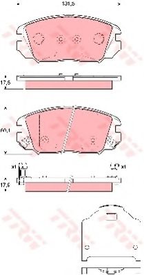 GDB3409 LUCAS TRW/ZF RUSSIA Колодки тормозные HYUNDAI SONATA V(NF)KIA OPIRUS 05- передние