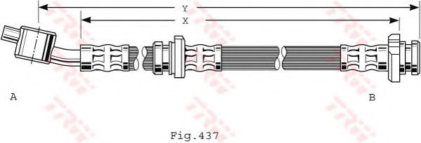 PHD481 LUCAS TRW/ZF RUSSIA Шланг тормозной | перед лев |