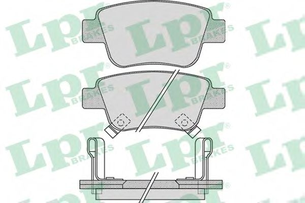 05P1113 LPR Колодки тормозные задние TOYOTA ALPHARD 03-14 AVENSIS 03-08 COROLLA 04-09