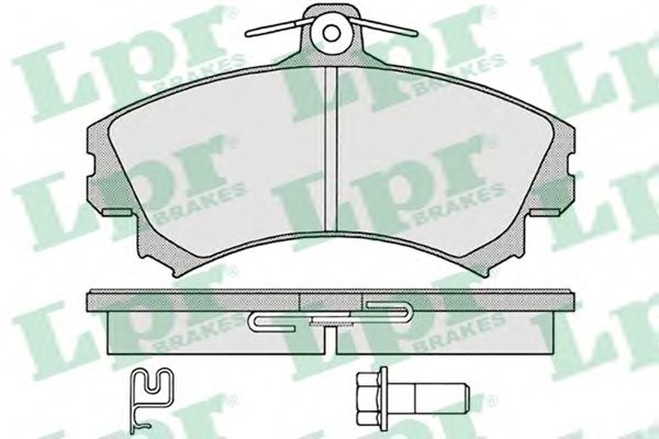 05P1221 LPR колодки тормозные передние с датчиком