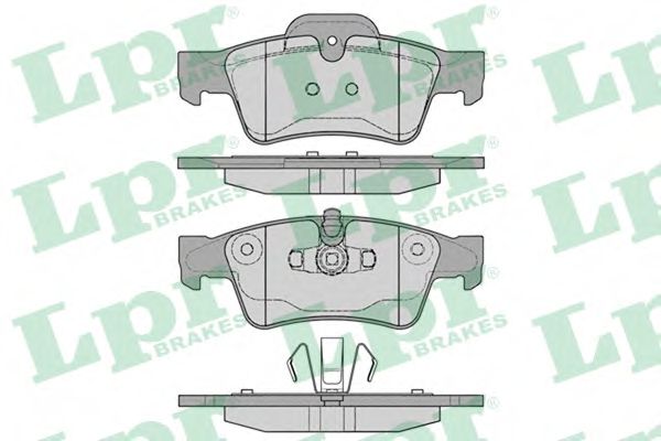 05P1254 LPR Колодки тормозные дисковые задние комплект