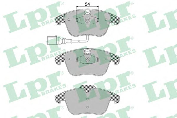 05P1392 LPR Колодки тормозные передние VAG Q3/PASSAT/TIGUAN 05- 05P1392 LPR