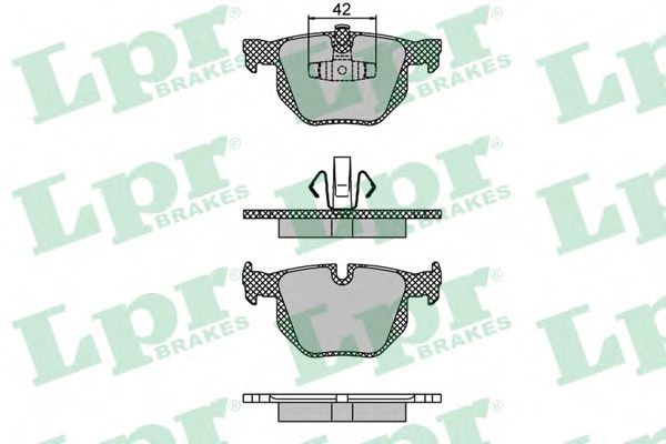 05P1476 LPR Колодки тормозные BMW E9E91E92 32-335 5- задние