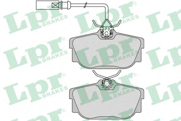 05P1699 LPR колодки тормозные volkswagen t4 96>sharan 00>galaxy r16 00>06 (2 датчика) зад.