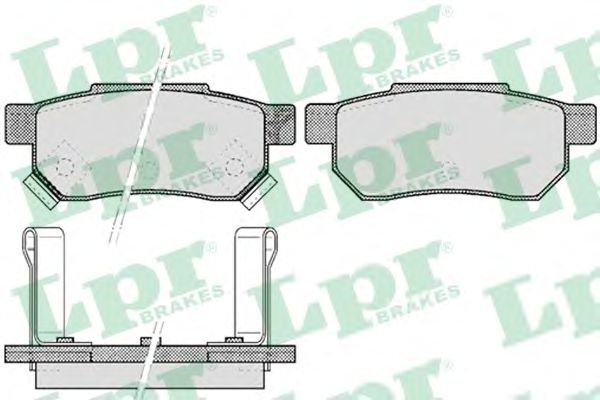 05P507 LPR Колодки тормозные HONDA ACCORD 85-89CIVIC 87-1 задние