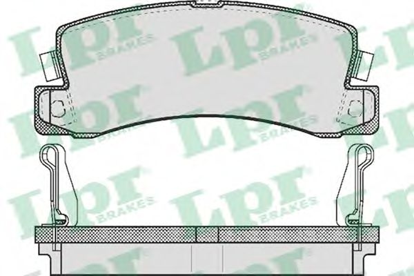 05P514 LPR колодки тормозные задние дисковые  toyota avensis (_t22_)  1,6i-2,0i2,0td2,0d-4d 0997-1202 lexus rx300 (mcu15) 0897-0503 107,8x42,5x15mm  0449505020