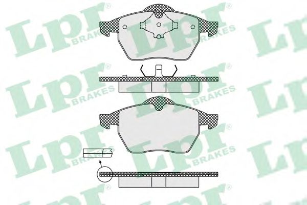 05P639 LPR Колодки тормозные AUDI A3 97>1 R15VOLKSWAGEN G4SKODA OCTAVIA 98> передние