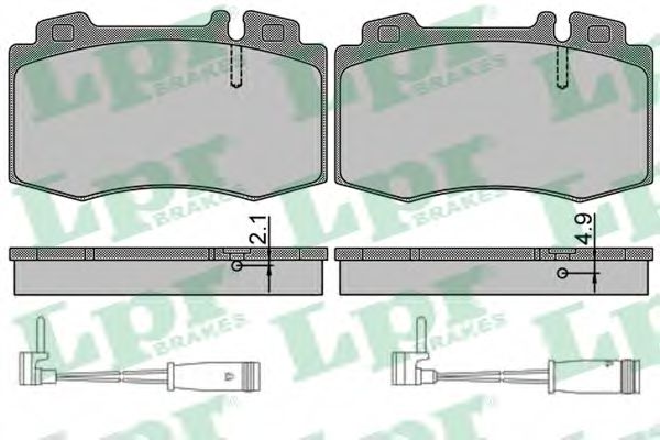 05P849A LPR колодки тормозные mercedes-benz c209w203w211w220r171r230 передние (+2датч.)