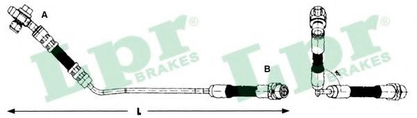 6T47862 LPR шланг тормозной зад. прав. bmw x5(e53) 3,0-4,8l 00-07 (m10x1x570)