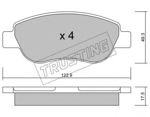 7970 TRUSTING к-т дисков. тормоз. колодок renault megane ii 200