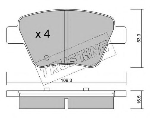 9060 TRUSTING к-т дисков. тормоз. колодок audi a3 2009-vw golf