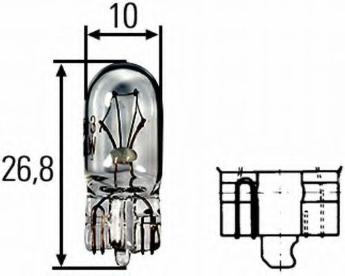 8GA008901241 BEHR-HELLA Лампа накаливания T1 24V 2W W 21 x 95d