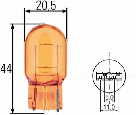 8GP009021002 BEHR-HELLA Лампа накаливания 12V 21W W3x16d Amber