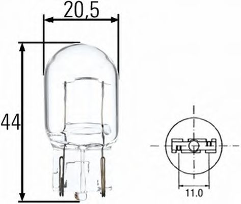 8GA008892002 BEHR-HELLA лампа накаливания, w21w 12v 21w w 3 x 16d