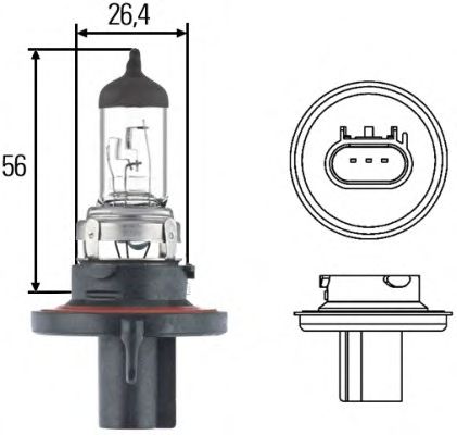 8GJ008837121 BEHR-HELLA Лампа накаливания H13 12V 655W P264t