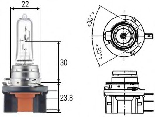 8GJ168119001 BEHR-HELLA лампа h15 12v 5515w