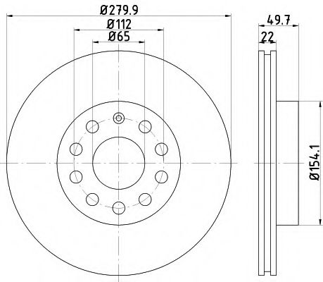 8DD355109561 BEHR-HELLA диск тормозной