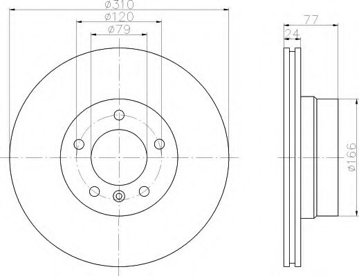 8DD355109901 BEHR-HELLA Диск тормозной bmw 5 (e60)