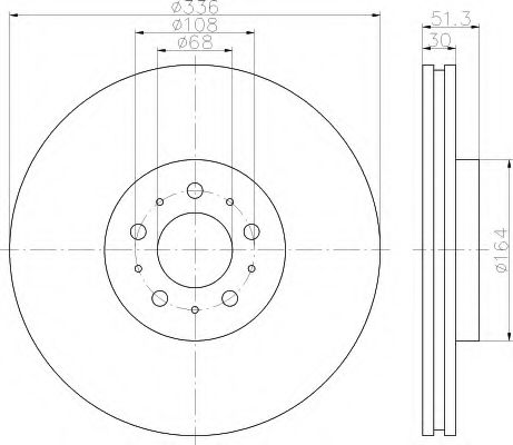 8DD355110591 BEHR-HELLA Диск тормозной volvo xc90