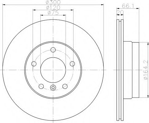 8DD355111281 BEHR-HELLA диск тормозной pro