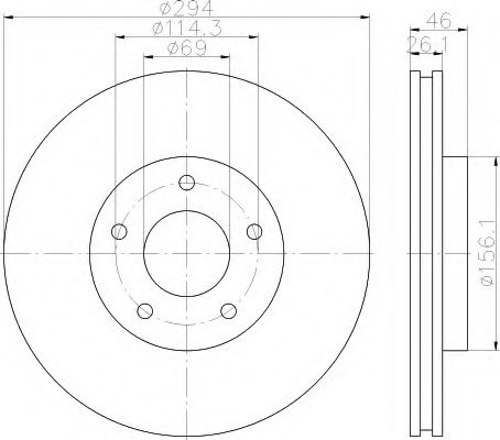 8DD355115911 BEHR-HELLA диск тормозной