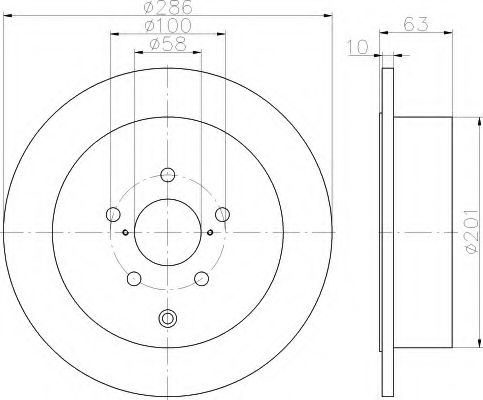 8DD355116421 BEHR-HELLA диск тормозной