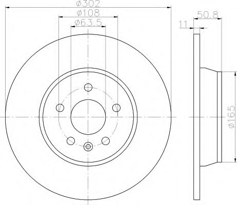 8DD355118841 BEHR-HELLA диск тормозной pro