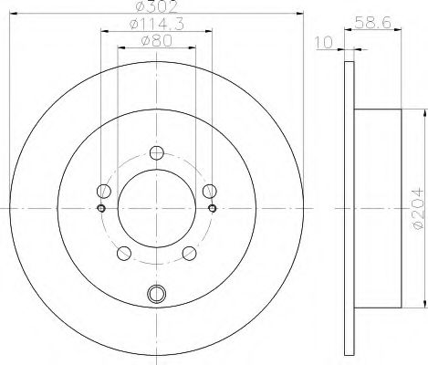 8DD355119061 BEHR-HELLA диск тормозной pro