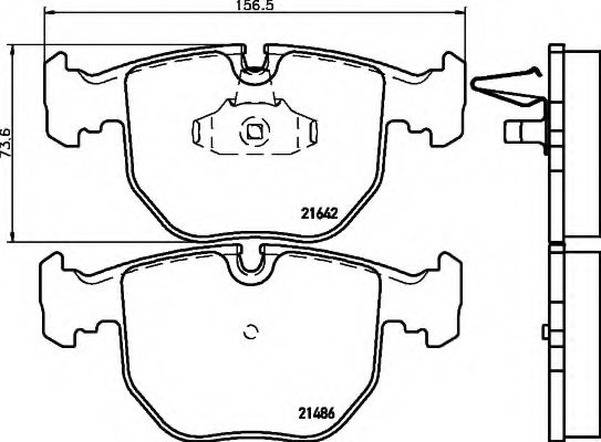 8DB355008281 BEHR-HELLA Колодки тормозные дисковые bmw 5 (e39)