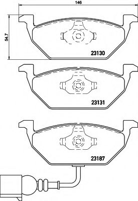 8DB355008551 BEHR-HELLA колодки тормозные дисковые