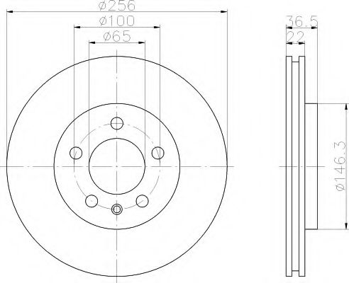 8DD355105361 BEHR-HELLA Диск тормозной