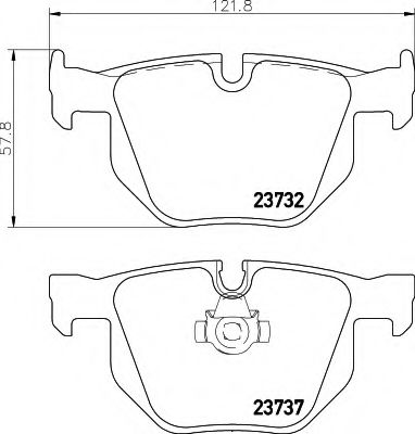 8DB355010471 BEHR-HELLA Колодки тормозные дисковые bmw 5 (e60)