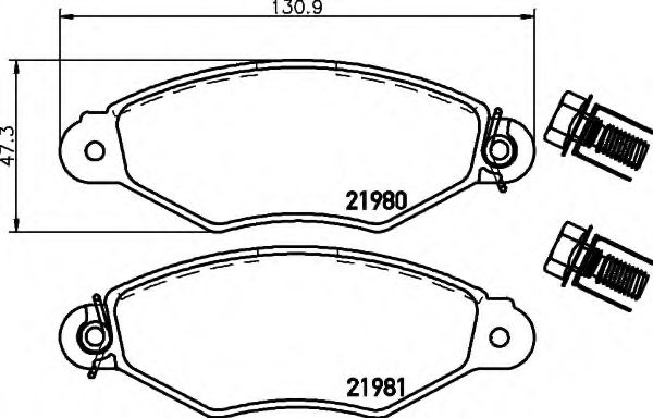 8DB355019311 BEHR-HELLA Колодки тормозные дисковые 8db355019-311