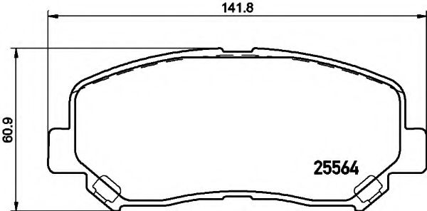 8DB355020511 BEHR-HELLA колодки тормозные дисковые, комплект