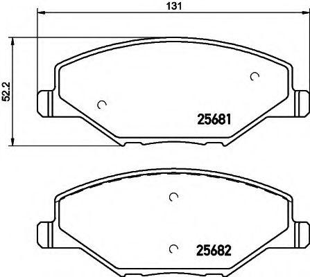 8DB355020521 BEHR-HELLA комп. дисковых торм. колодок