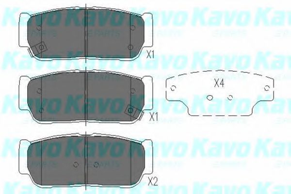 KBP4017 KAVO PARTS колодки тормозные ssangyong rexton 08-kyron 05- задние