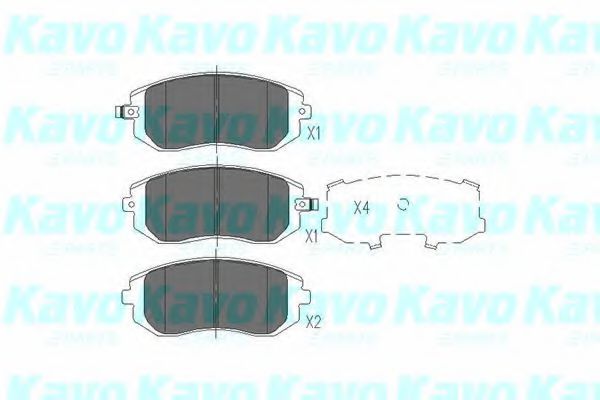 KBP8004 KAVO PARTS колодки тормозные subaru forester 97>02legacy 96>03outback 00>03 передние