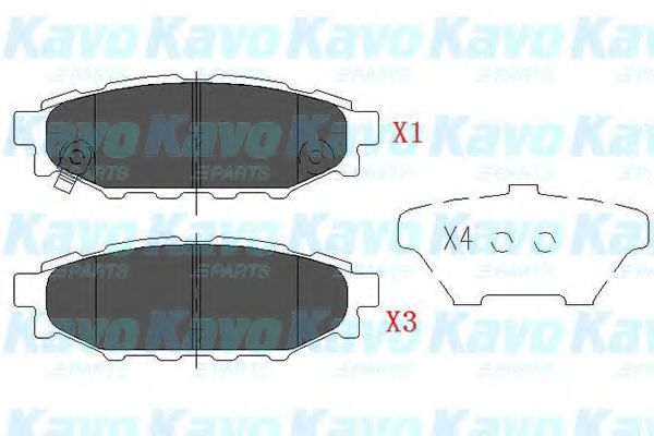 KBP8005 KAVO PARTS колодки тормозные subaru legacy 03>outback 03> 2.02.5 задние