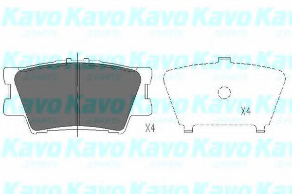 KBP9086 KAVO PARTS колодки тормозные rav 4 06>camry 2.43.5 06> задние